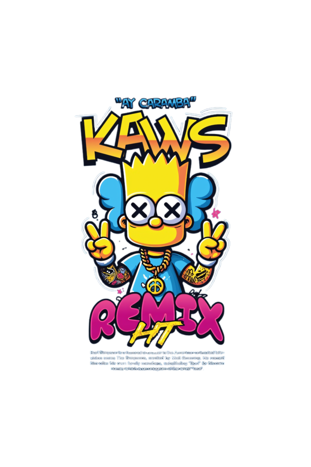 The simpsons-kaws  T-shirt