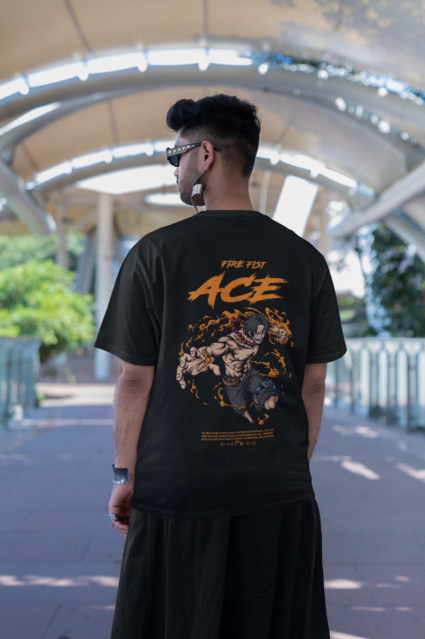 One Piece - Portgas D. Ace Oversized  T-Shirt