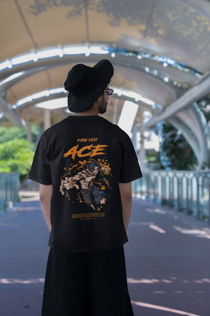 One Piece - Portgas D. Ace Oversized  T-Shirt